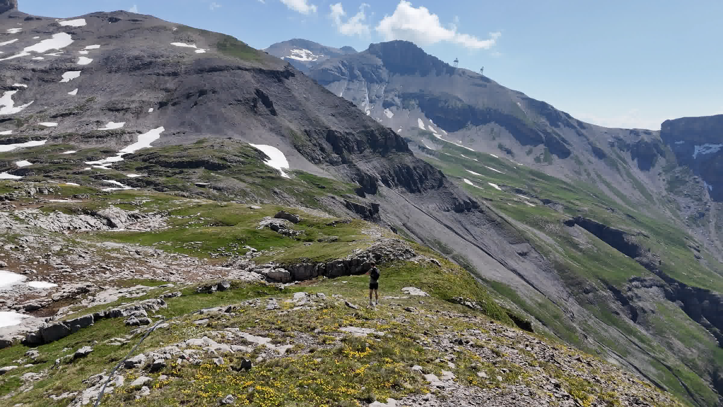 Trail running in the mountains